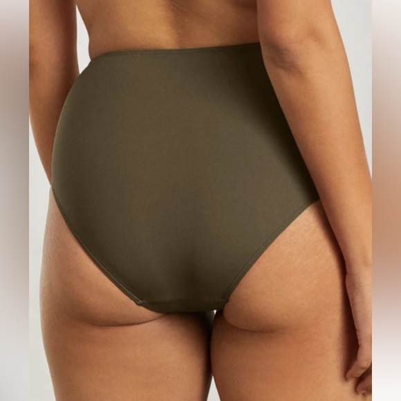 Everlane Swim Bottom High Rise Hipster Beech Green S NWT Quick Dry - Picture 4 of 9